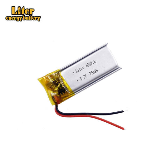 3.7v 400926 70mAh Liter energy battery I-polymer battery for wireless headphone