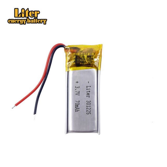 3.7V 70mAh 301225 Rechargeable Li-Polymer Battery For MP3 MP4 Game Player Mouse Lampe Speaker Recorder