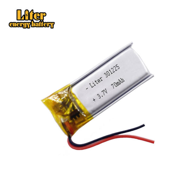 3.7V 70mAh 301225 Rechargeable Li-Polymer Battery For MP3 MP4 Game Player Mouse Lampe Speaker Recorder