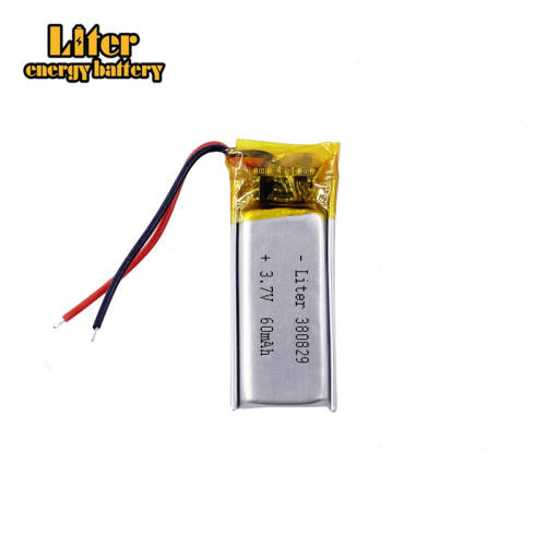3.7v 380829 60mAh Liter energy battery rechargeable lithium battery li-polymer battery for E-cigarette