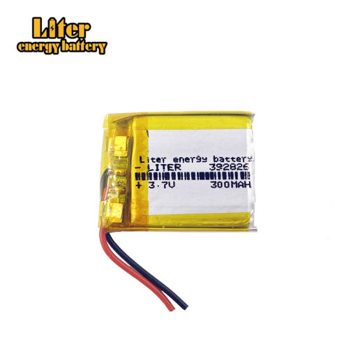 3.7V 392826 300mAH Liter energy battery lithium polymer battery wireless telephone sound card mp3 Registrar car dvr video recorder