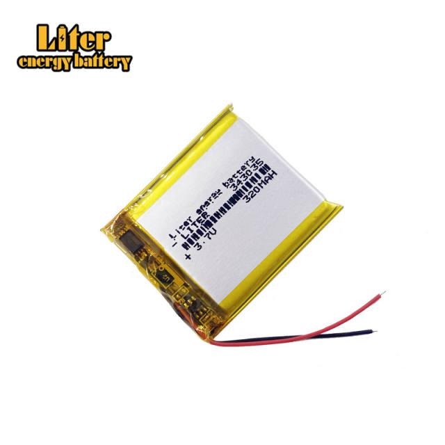 343035 3.7V 320mah Liter energy battery rechargeable lipo lithium polymer battery for smart wristband