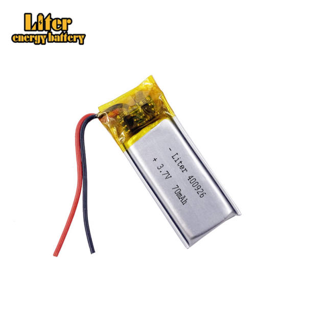 3.7v 400926 70mAh Liter energy battery I-polymer battery for wireless headphone