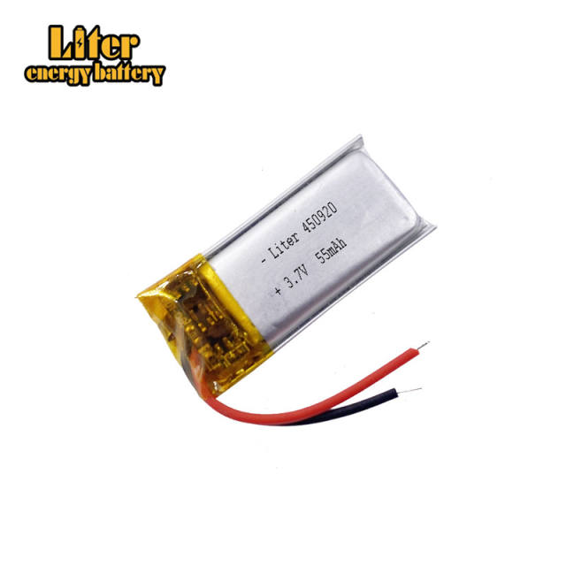 3.7V 55mAh 400920 Polymer lithium ion / Li-ion battery for BLUETOOTH EARPHONE MP3 e-book GPS speaker