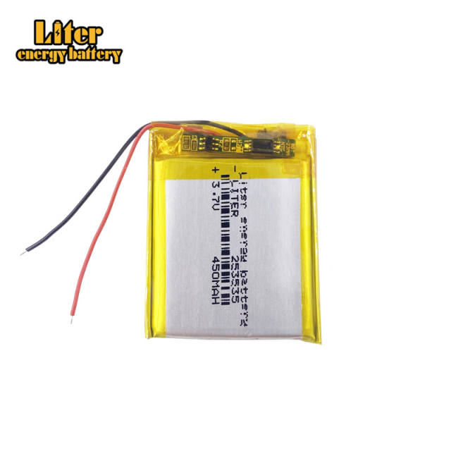 3.7v 253535 450mAh Liter energy battery lithium Li ion polymer rechargeable battery for MP4 GSP PSP Digital Products