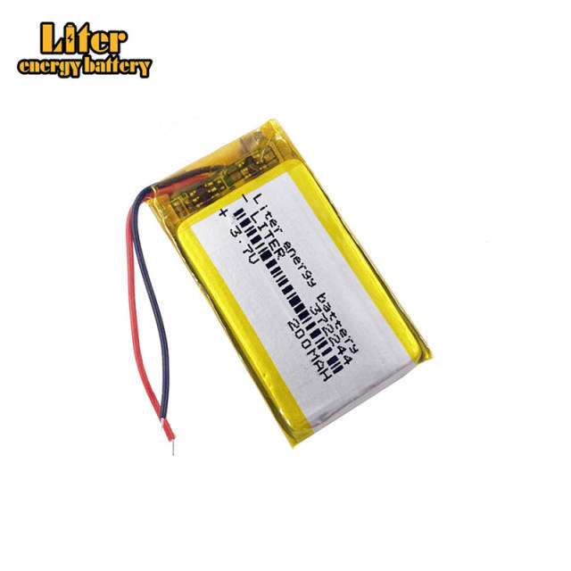 372244 200mAh 3.7V lithium rechargeable battery Liter energy battery for MP3 MP4 GPS DVD bluetooth recorder headset e-book camera