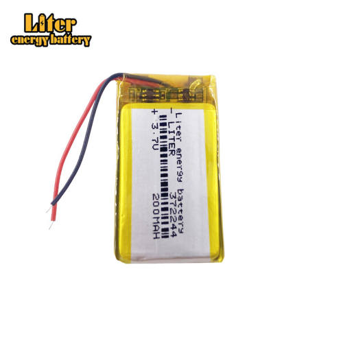 372244 200mAh 3.7V lithium rechargeable battery Liter energy battery for MP3 MP4 GPS DVD bluetooth recorder headset e-book camera