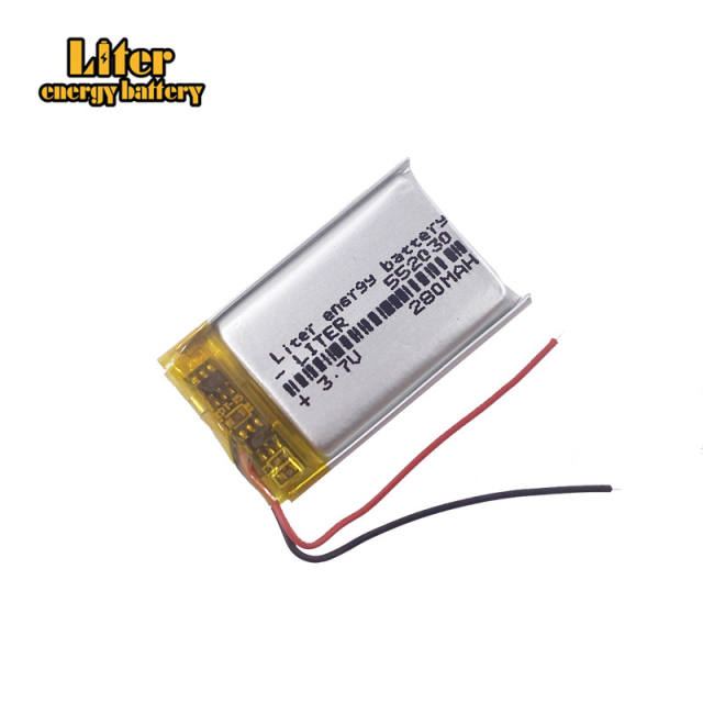 552030 3.7v 280MAH  Liter energy battery lithium polymer battery For MP3 Smart watch toys DVR Sports headphone