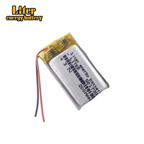 501730 3.7v 200mah polymer lithium rechargeable battery for SBH52 smart MP3 Bluetooth headset