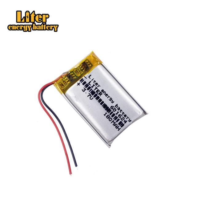 3.7v 180mah 601624 Liter energy battery li-polymer rechargeable battery for small smart device