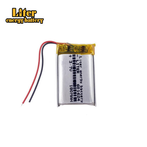 3.7v 180mah 601624 Liter energy battery li-polymer rechargeable battery for small smart device