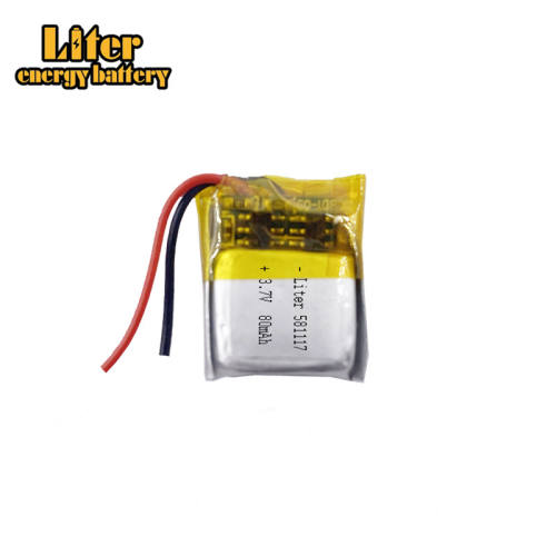 3.7V 581117 80mAh Liter energy battery Polymer Lithium Battery For Games Accessories Bluetooth Mouse Battery