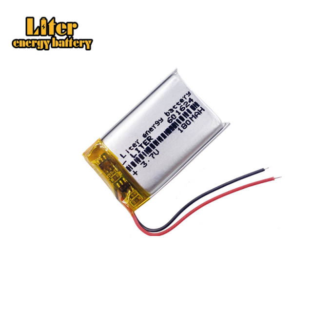 3.7v 180mah 601624 Liter energy battery li-polymer rechargeable battery for small smart device