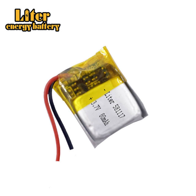 3.7V 581117 80mAh Liter energy battery Polymer Lithium Battery For Games Accessories Bluetooth Mouse Battery