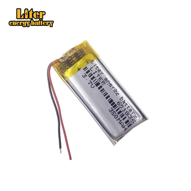 3.7V 350mAh 601836 Liter energy battery Rechargeable Polymer Li-ion Battery For bluetooth headset mouse Bracelet Wrist Watch