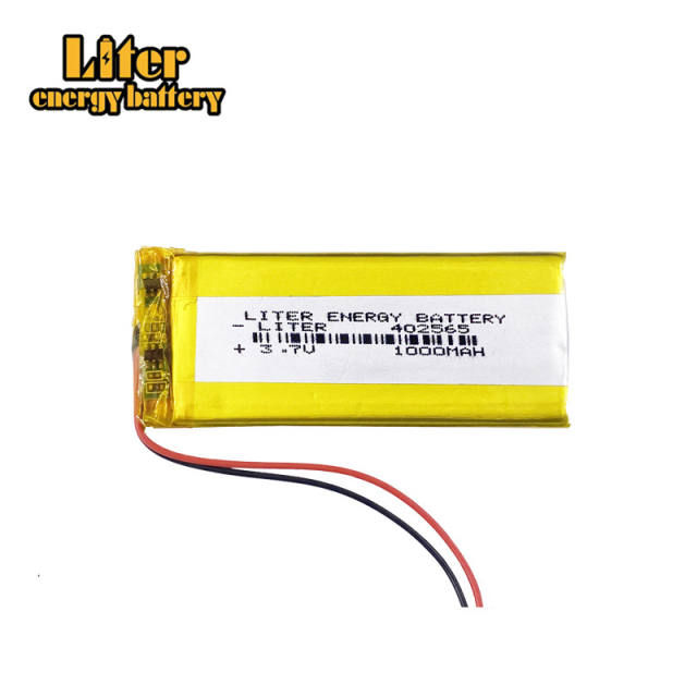 3.7V 402565 1000mAh Rechargeable li-polymer battery for MP3 MP4 MP5 small toys Bluetooth stereo