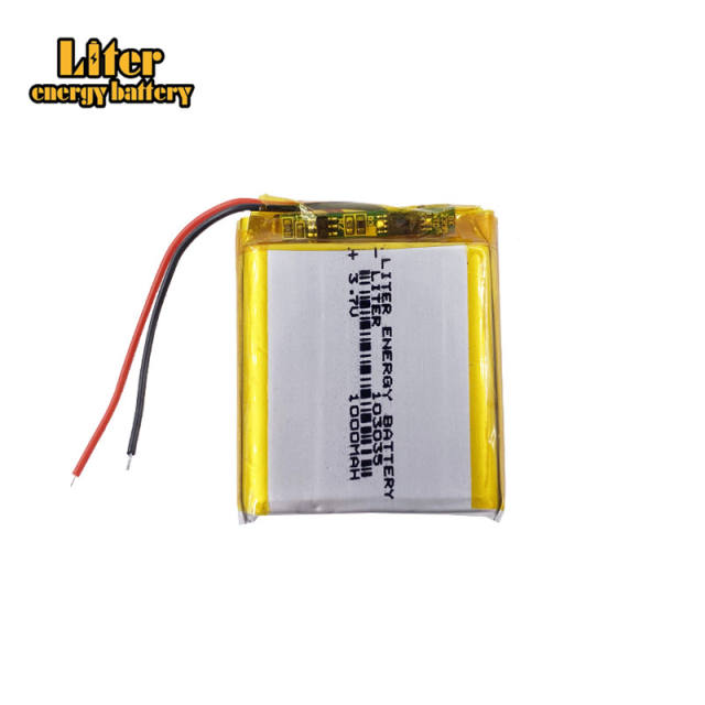 3.7V 1000mAh 103035 Rechargeable Li-Polymer Battery For GPS MP3 SPeaker DIY PAD Power LED Bluetooth Pen car dvr