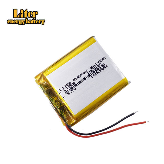 3.7V 1000mAh 103035 Rechargeable Li-Polymer Battery For GPS MP3 SPeaker DIY PAD Power LED Bluetooth Pen car dvr