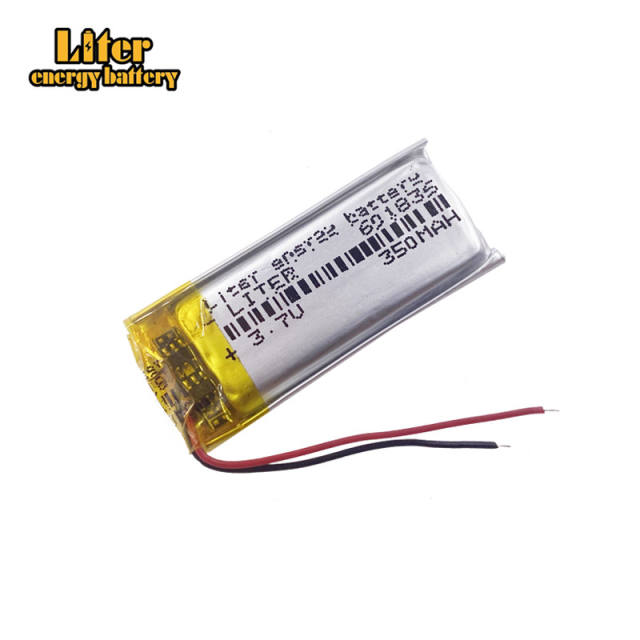 3.7V 350mAh 601836 Liter energy battery Rechargeable Polymer Li-ion Battery For bluetooth headset mouse Bracelet Wrist Watch