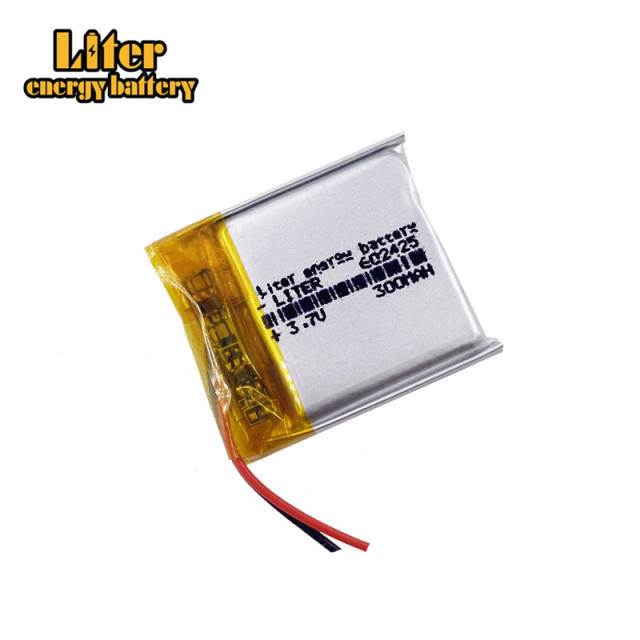 3.7V 300mAH 602425 Liter energy battery polymer lithium ion / Li-ion battery for SMART WATCH GPS