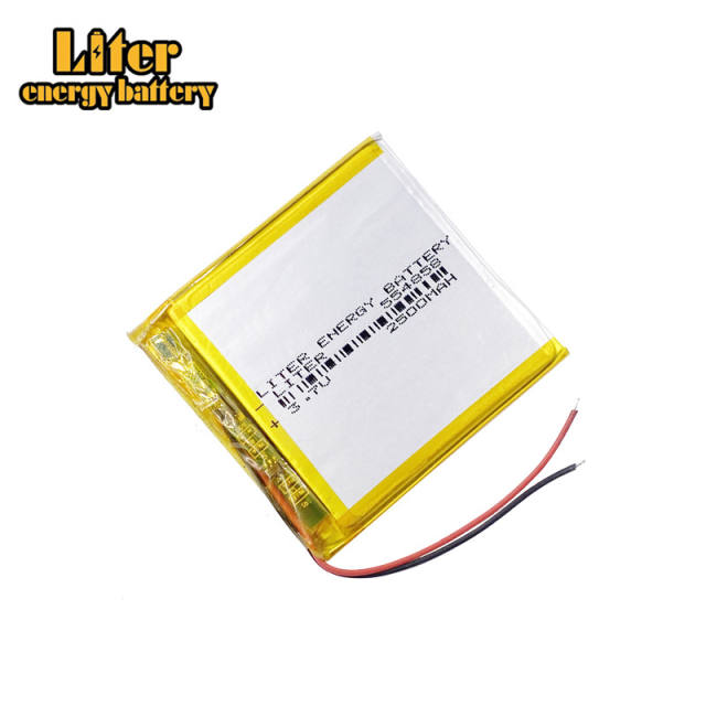 2500mAh 554858 3.7V Liter energy battery lithium polymer battery GPS mobile phone mobile power monitoring equipment
