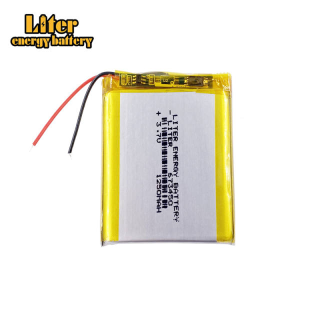 3.7V 673450 1250mAh Liter energy battery Lithium Polymer Rechargeable Battery For PAD camera GPS Speaker laptop