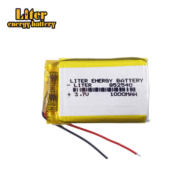 1000mAh 852540 3.7V Liter energy battery lithium polymer battery  scan code instrument speaker driving mouse flashlight