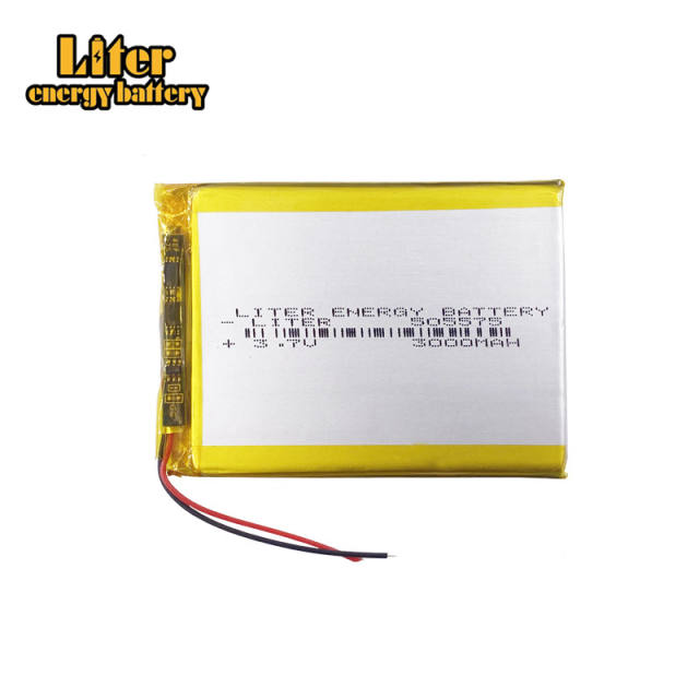 3.7V 3000mah 505575 Liter energy battery Lithium polymer Battery For Tablet V3000HD MP4 GPS DVD