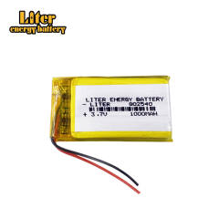 3.7v 802540 1000MAH polymer lithium battery For headlamp flashlight child toy bluedio t5 headset