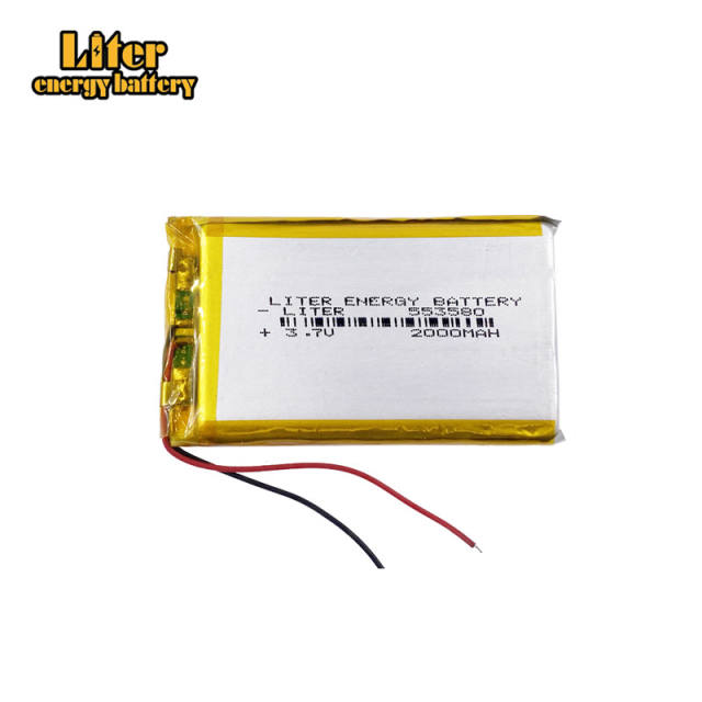 553580 3.7V 2000MAH Liter energy battery Li-ion battery for tablet pc 7 inch 8 inch 9inc MP3 E-book bluetooth headset