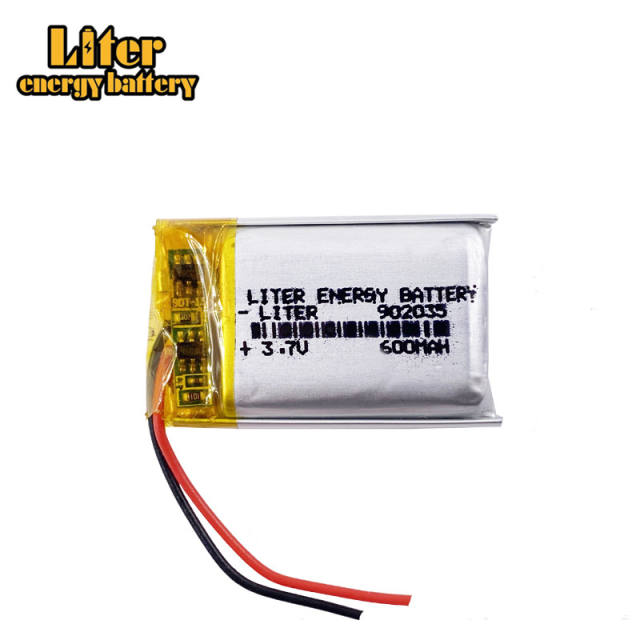 902035 3.7V 600mAh Liter energy battery polymer lithium Rechargeable battery for MP3 GPS DVD bluetooth recorder e-book camera