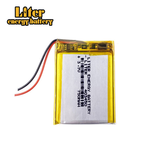 3.7V 403450 750mah Liter energy battery Rechargeable battery for smart phone DVD mp3 mp4 Led Lamp camera