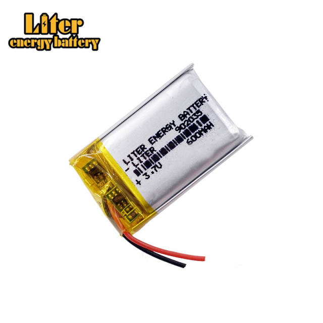 902035 3.7V 600mAh Liter energy battery polymer lithium Rechargeable battery for MP3 GPS DVD bluetooth recorder e-book camera