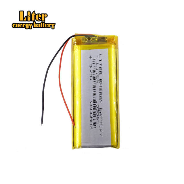 3.7V 2500mAH 103065 Liter energy battery Polymer lithium ion battery for TOY POWER BANK GPS mp3 mp4