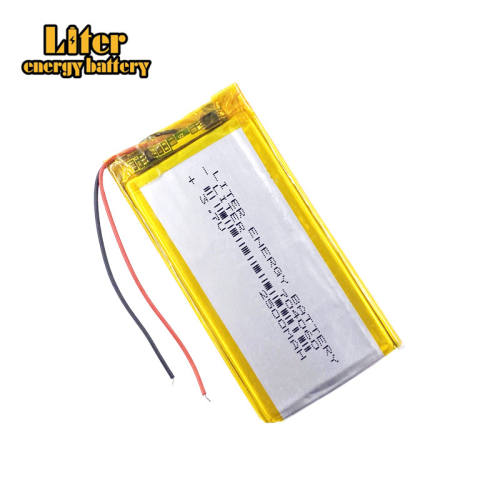 3.7V 704060 2500mah Liter energy battery lithium polymer battery for 7 inch MP4 MP5 navigator security products