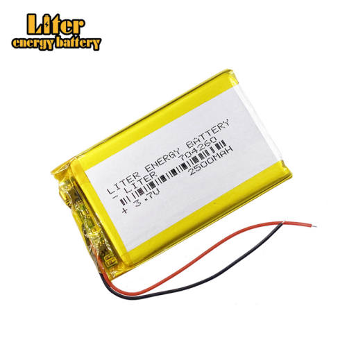 3.7V 704260 2500mah Liter energy battery lithium polymer battery for power bank GPS MP3 recorder security