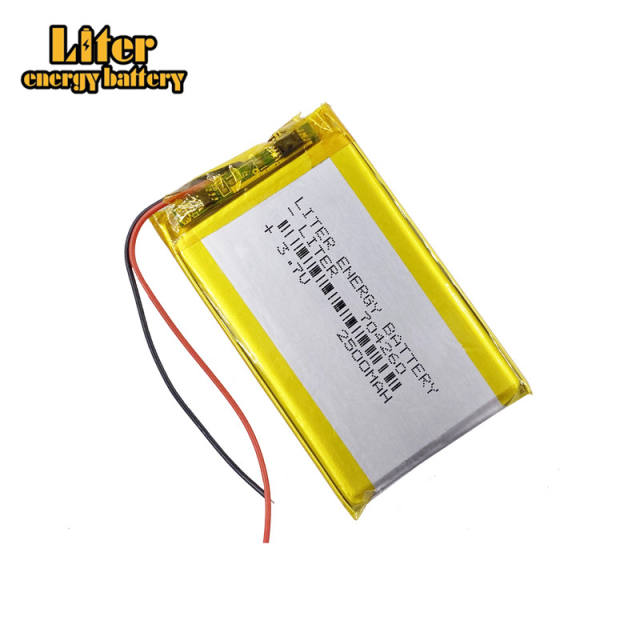 3.7V 704260 2500mah Liter energy battery lithium polymer battery for power bank GPS MP3 recorder security