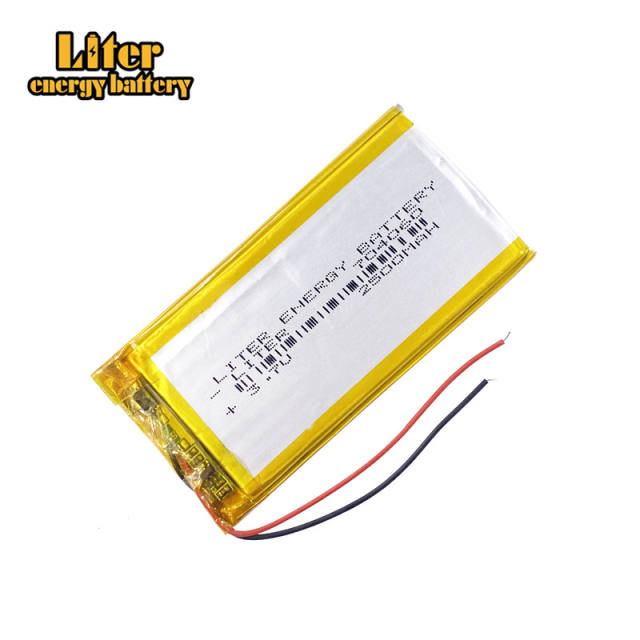 3.7V 704060 2500mah Liter energy battery lithium polymer battery for 7 inch MP4 MP5 navigator security products