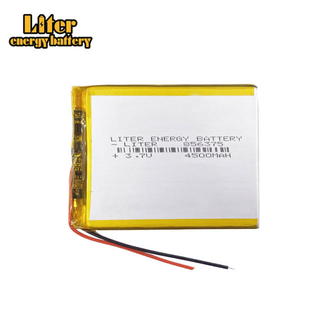 3.7 V 856375 4500mah Liter energy battery e-books GPS PDA Car recorder Recreational machines