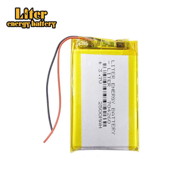 3.7V 704260 2500mah Liter energy battery lithium polymer battery for power bank GPS MP3 recorder security