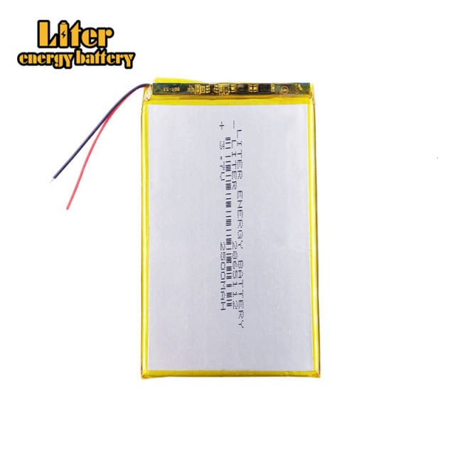 2865112 3.7V Rechargeable batteries 2500MAH Liter energy battery lithium polymer battery tablet battery mobile power