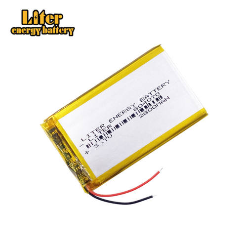 3.7V 2800mAh 804070 Lithium Polymer Rechargeable Battery For Solar LED lights PAD DVD Power bank Tablet PC Speaker