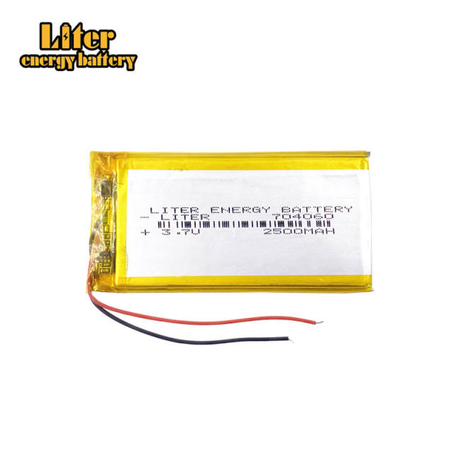 3.7V 704060 2500mah Liter energy battery lithium polymer battery for 7 inch MP4 MP5 navigator security products