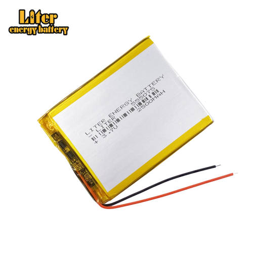 555075 2500mah 3.7V Liter energy battery  e-books GPS PDA Car recorder Li-polymer battery