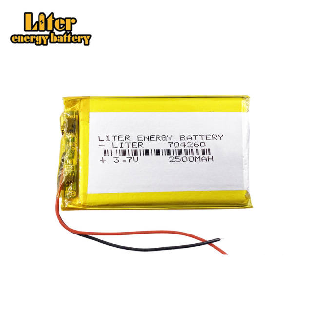 3.7V 704260 2500mah Liter energy battery lithium polymer battery for power bank GPS MP3 recorder security