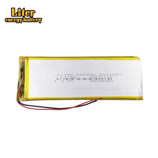3550135 3.7 V 4000mah Liter energy battery lithium polymer tablet MID panel