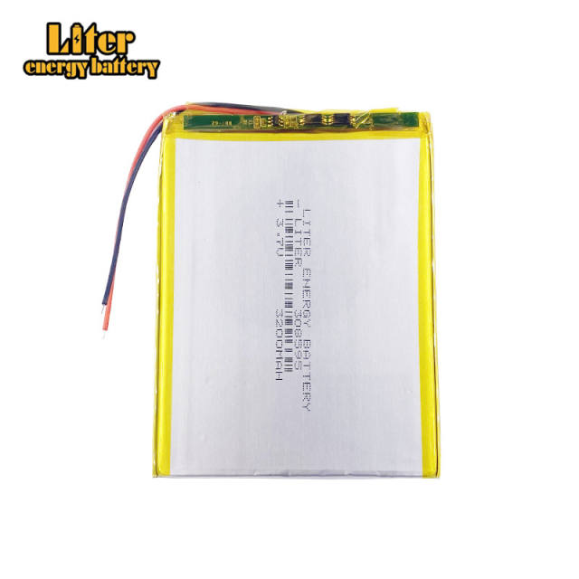 308595 3.7V 3200mah Liter energy battery rechargeable lithium ion polymer Tablet PC Battery