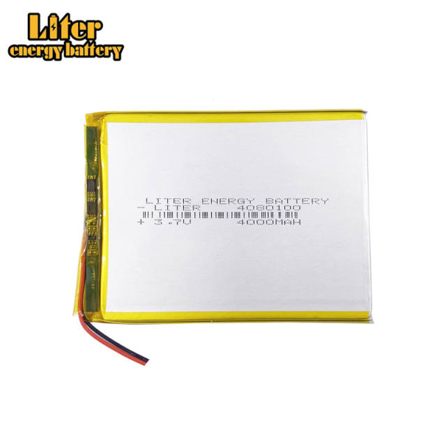 3.7V 4080100 4000mah Liter energy battery polymer lithium battery suitable for tablet PC digital products