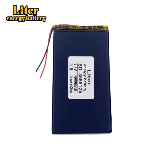 3566125 Tablet Pc Battery 3.7v 4000mah Liter energy battery V811 v801 E708 Q1 car navigation MP3 MP4,MP5 Card spekers