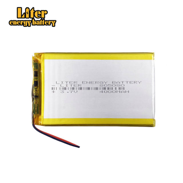 805080 4000mAh Liter energy battery lithium  polymer rechargeable battery For Mp3 Power bank PSP phone PAD protable tablet PC